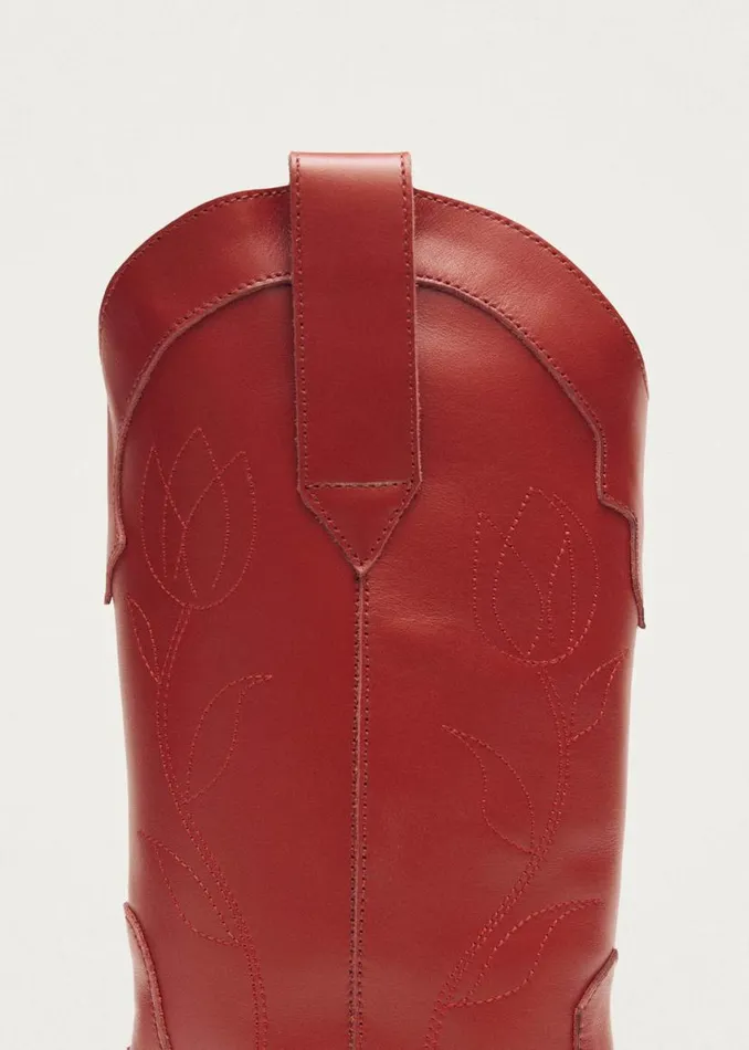 Boots Women ALOHAS Liberty Red Leather Boots