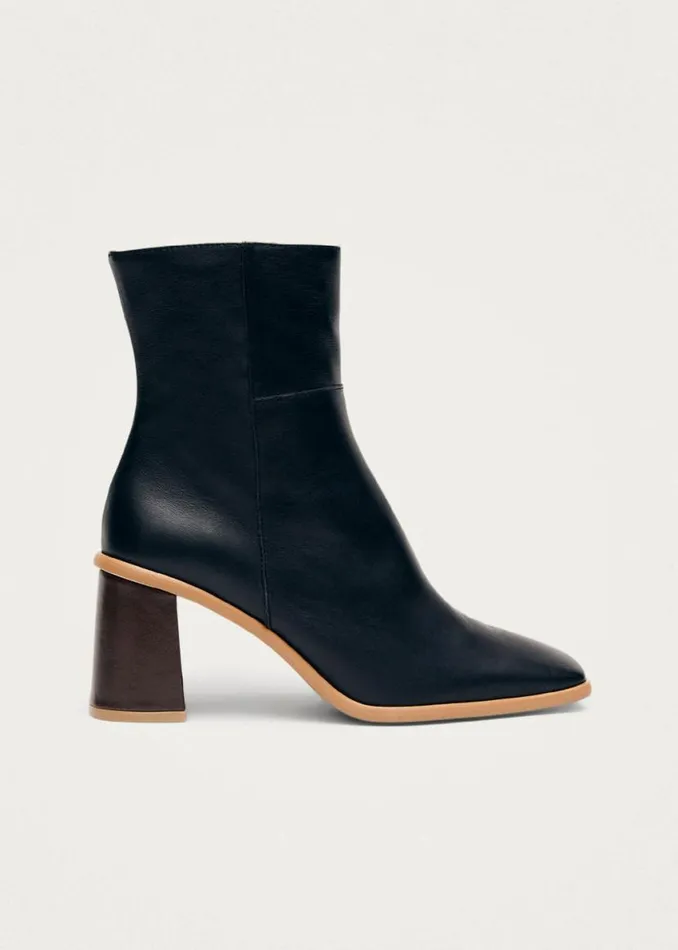 Boots Women ALOHAS West Vintage Black Leather Ankle Boots
