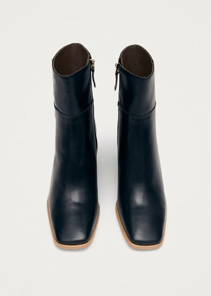 Boots Women ALOHAS West Vintage Black Leather Ankle Boots