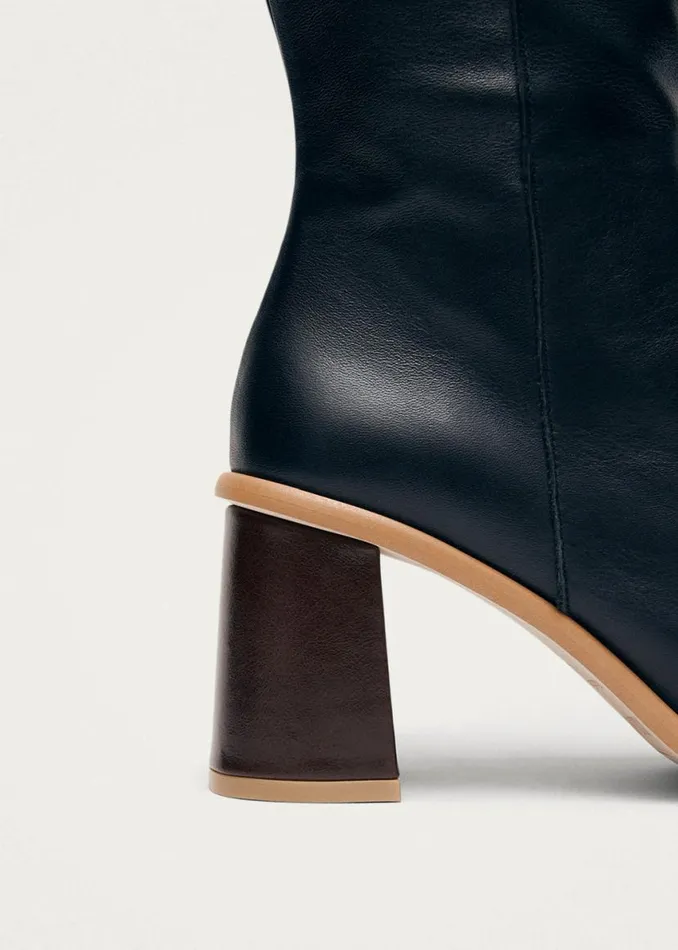 Boots Women ALOHAS West Vintage Black Leather Ankle Boots