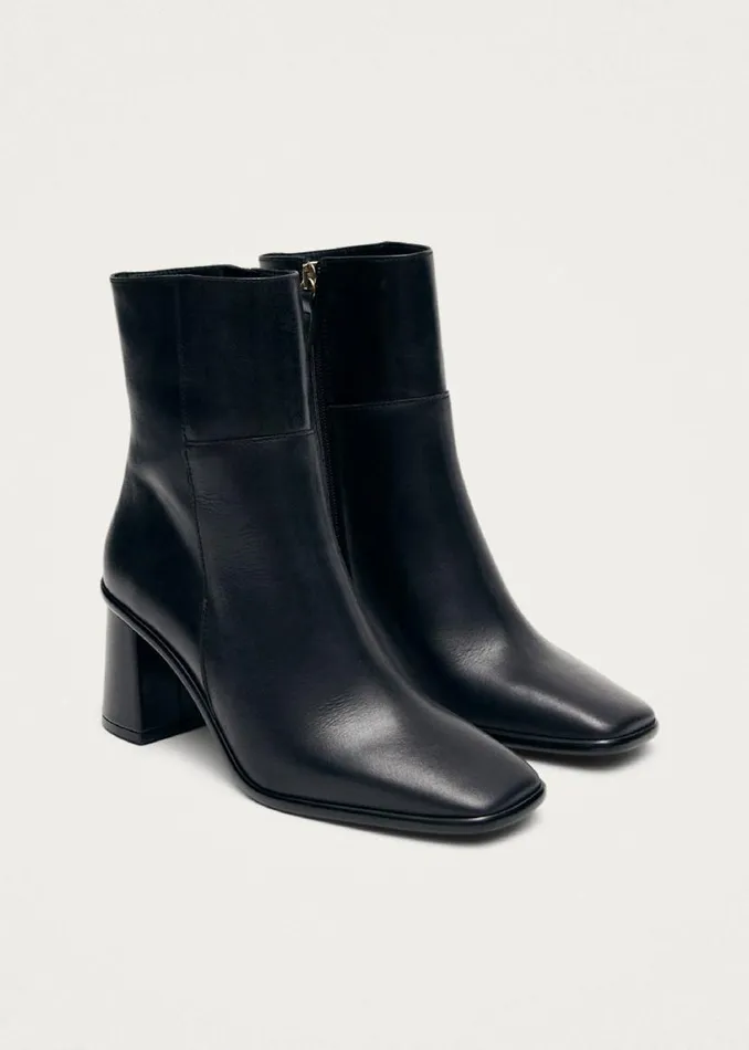 Boots Women ALOHAS West Vintage Total Black Leather Ankle Boots