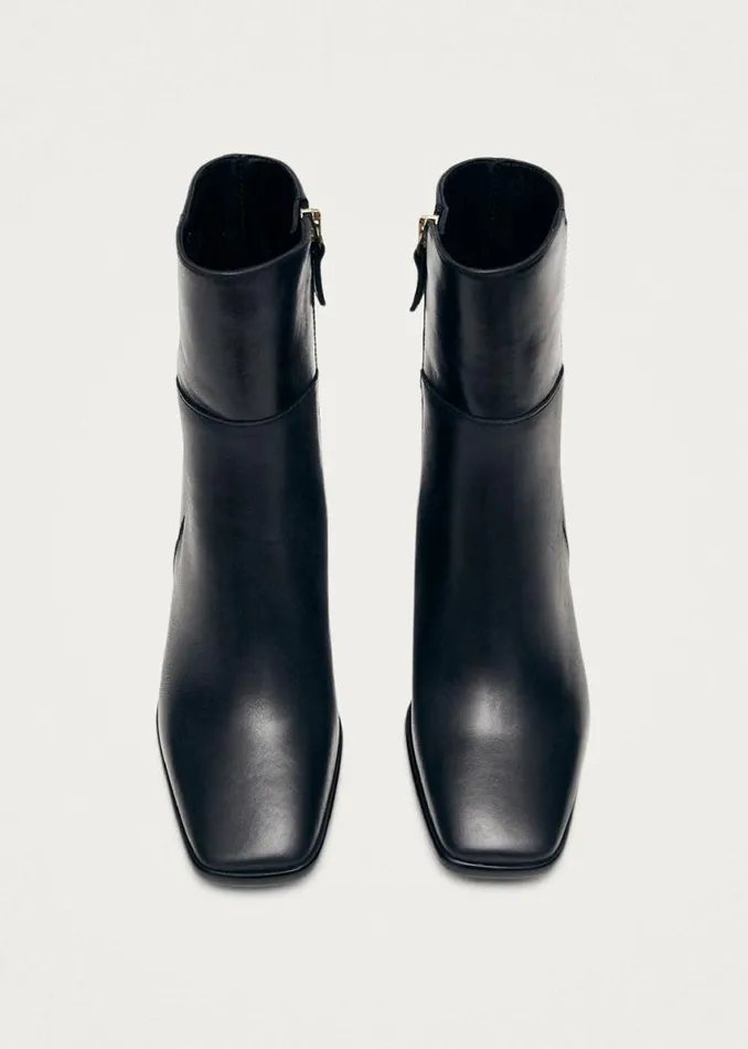 Boots Women ALOHAS West Vintage Total Black Leather Ankle Boots