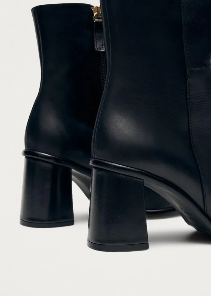 Boots Women ALOHAS West Vintage Total Black Leather Ankle Boots