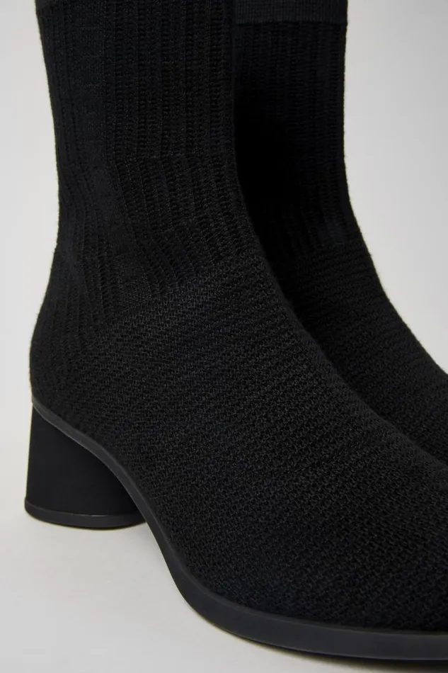 Boots Women Camper Kiara TENCEL Black Textile Boots