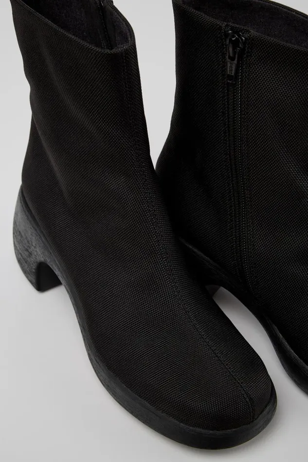 Boots Women Camper Thelma Black Textile Boots