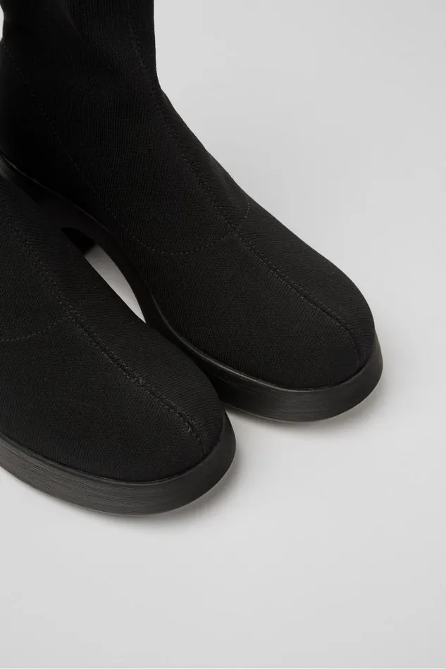 Boots Women Camper Thelma TENCEL Black Textile Boots