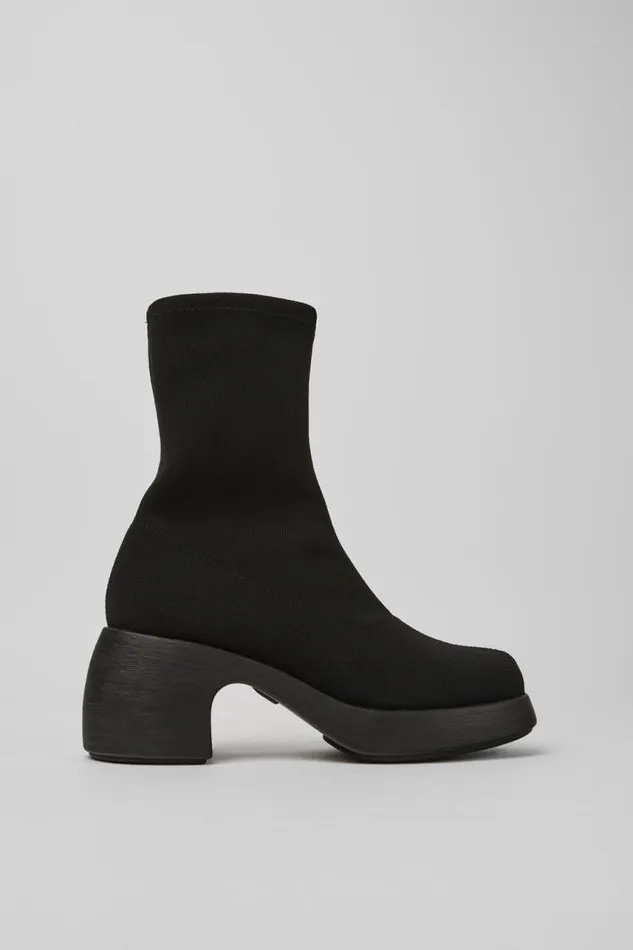 Boots Women Camper Thelma TENCEL Black Textile Boots Boots Women Camper Thelma TENCEL Black Textile Boots
