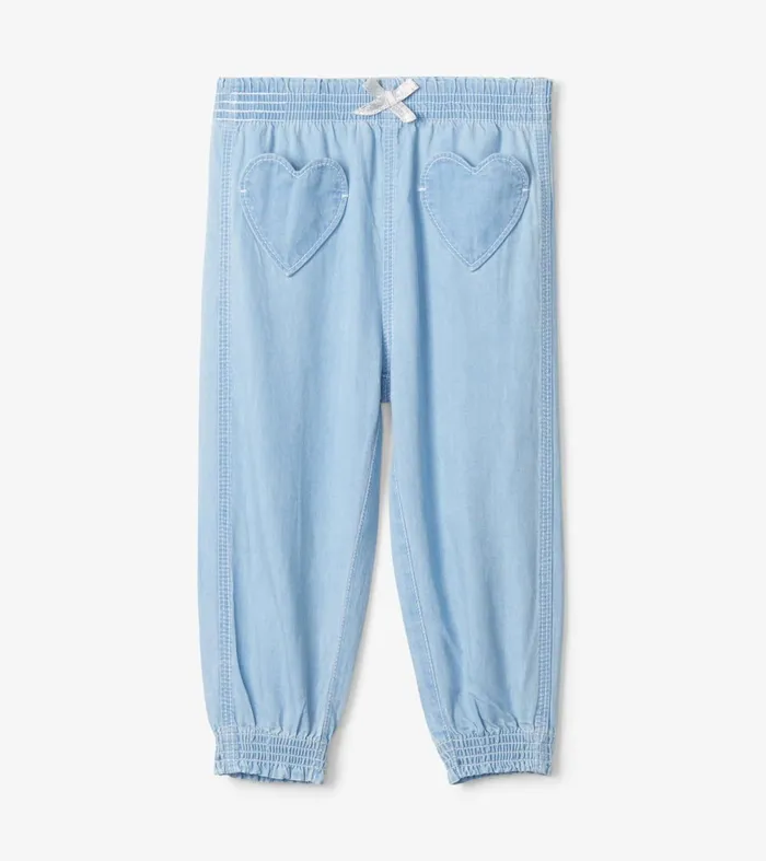 Bottoms Baby and Toddler Hatley Baby and Toddler Girls Denim Baggy Pants
