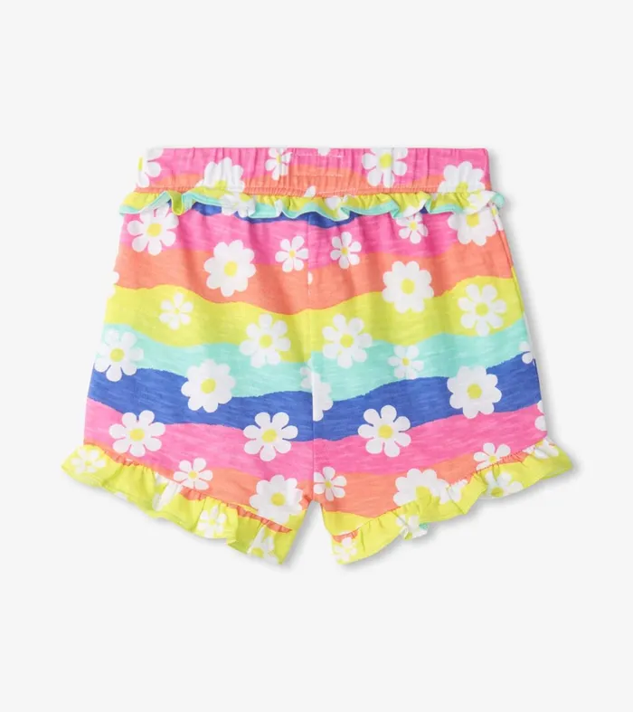 Bottoms Baby and Toddler Hatley Baby and Toddler Girls Groovy Flowers Ruffle Shorts