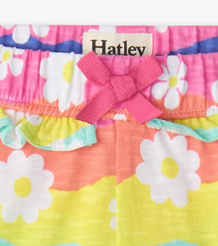 Bottoms Baby and Toddler Hatley Baby and Toddler Girls Groovy Flowers Ruffle Shorts