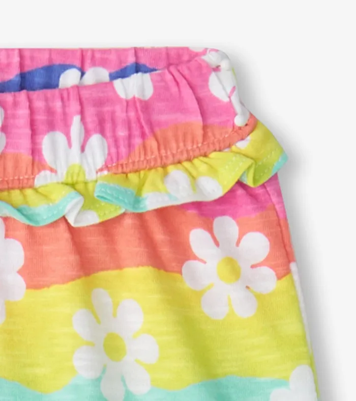 Bottoms Baby and Toddler Hatley Baby and Toddler Girls Groovy Flowers Ruffle Shorts