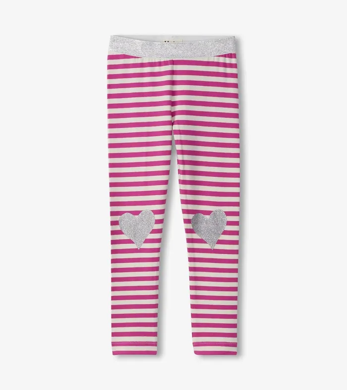 Bottoms Girls Hatley Girls Fun Hearts Waist Leggings