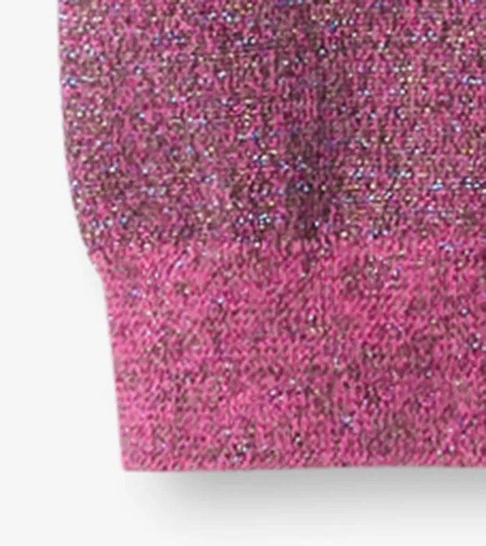 Bottoms Girls Hatley Girls Pink Glitter Knit Leggings