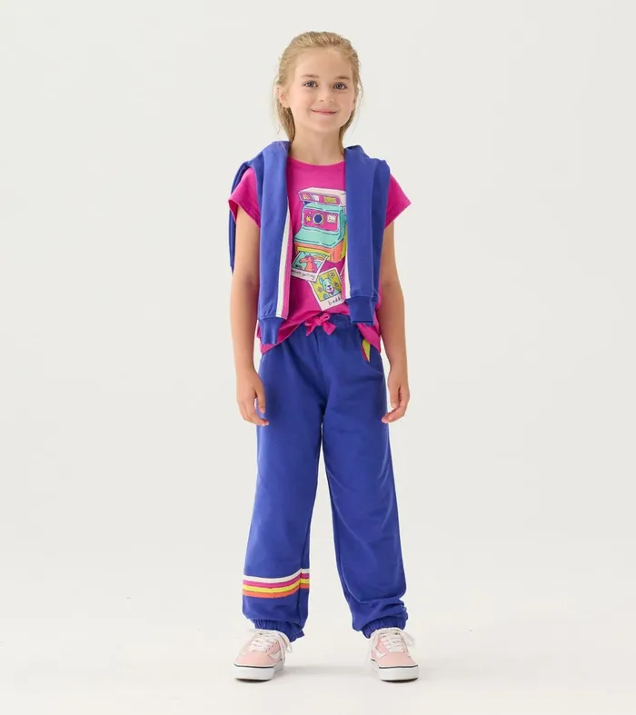 Bottoms Girls Hatley Girls Rainbow Baggy Track Pants