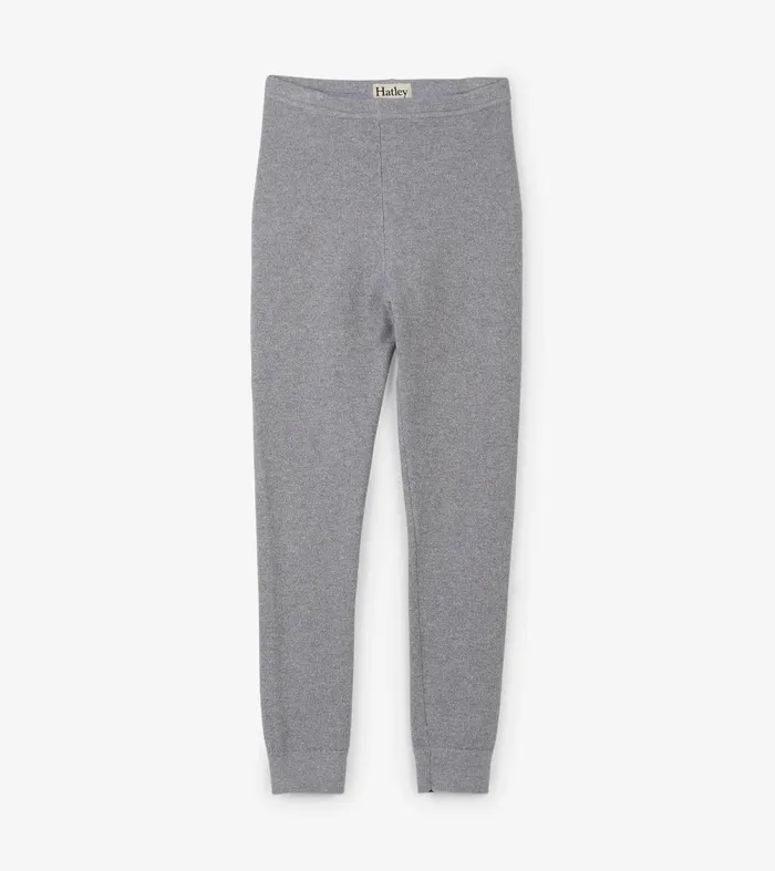 Bottoms Girls Hatley Girls Silver Shimmer Cable Knit Leggings