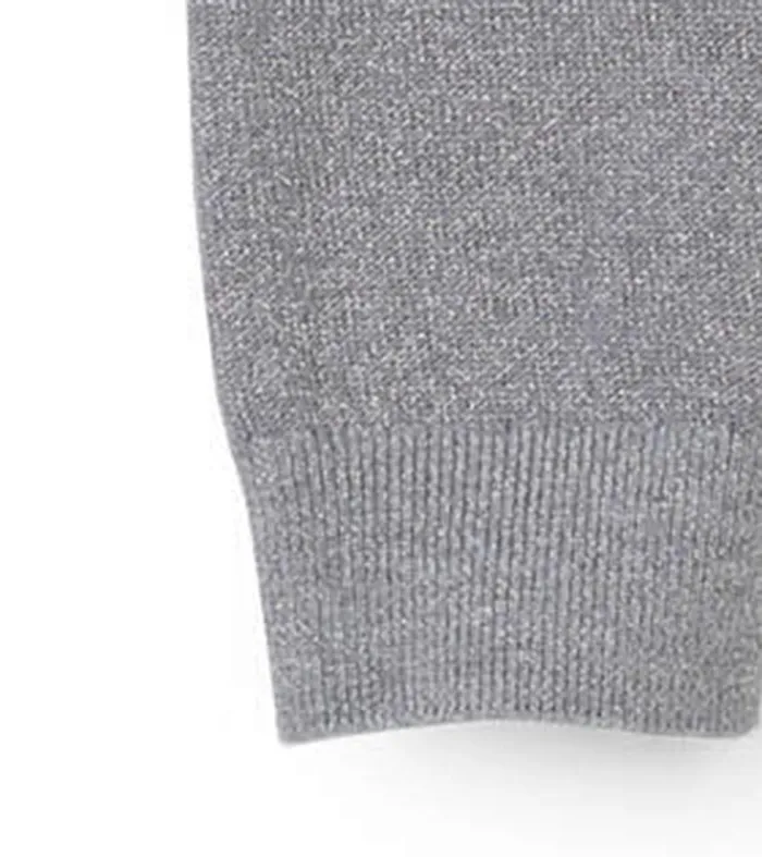 Bottoms Girls Hatley Girls Silver Shimmer Cable Knit Leggings