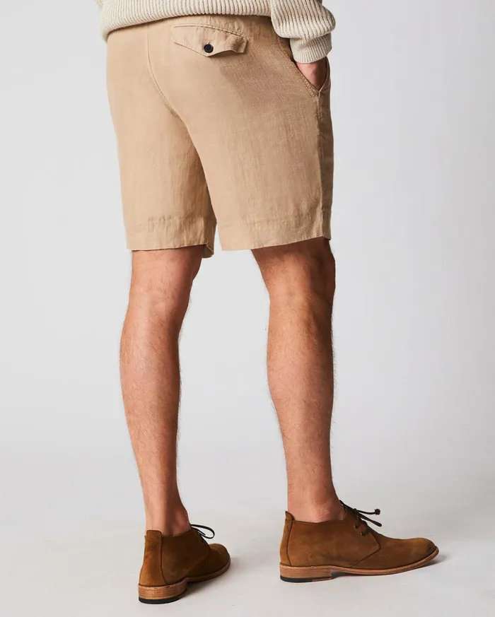 Bottoms Men Billy Reid Linen Moore Short Khaki