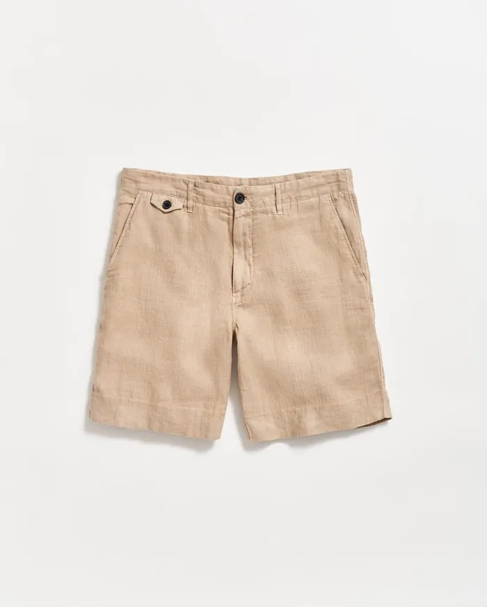 Bottoms Men Billy Reid Linen Moore Short Khaki