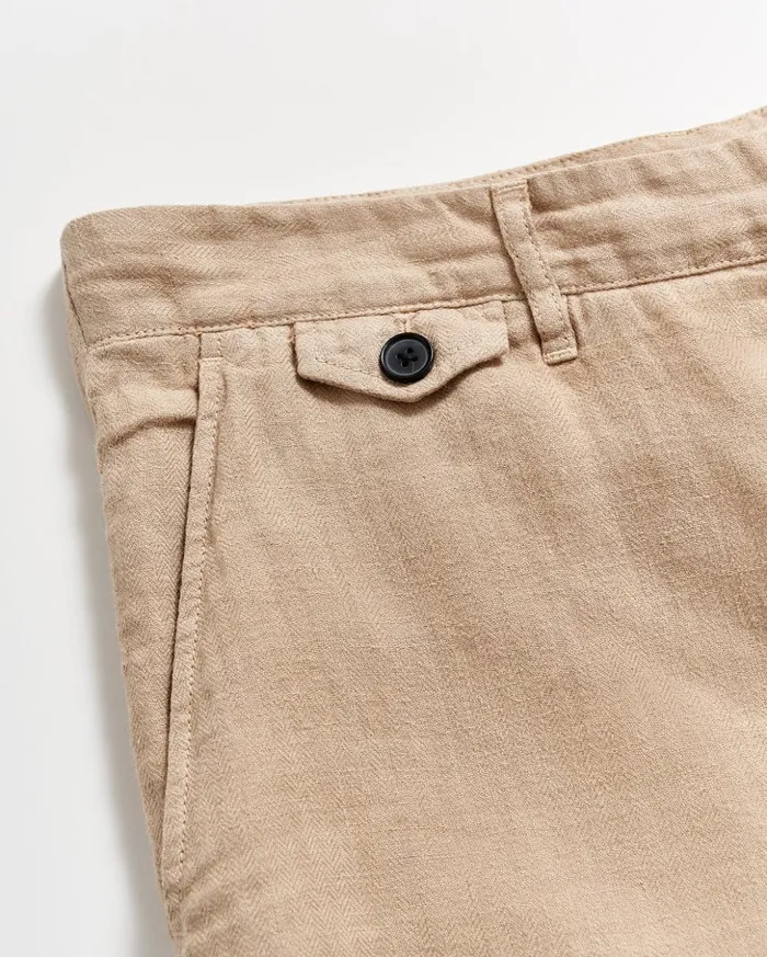 Bottoms Men Billy Reid Linen Moore Short Khaki