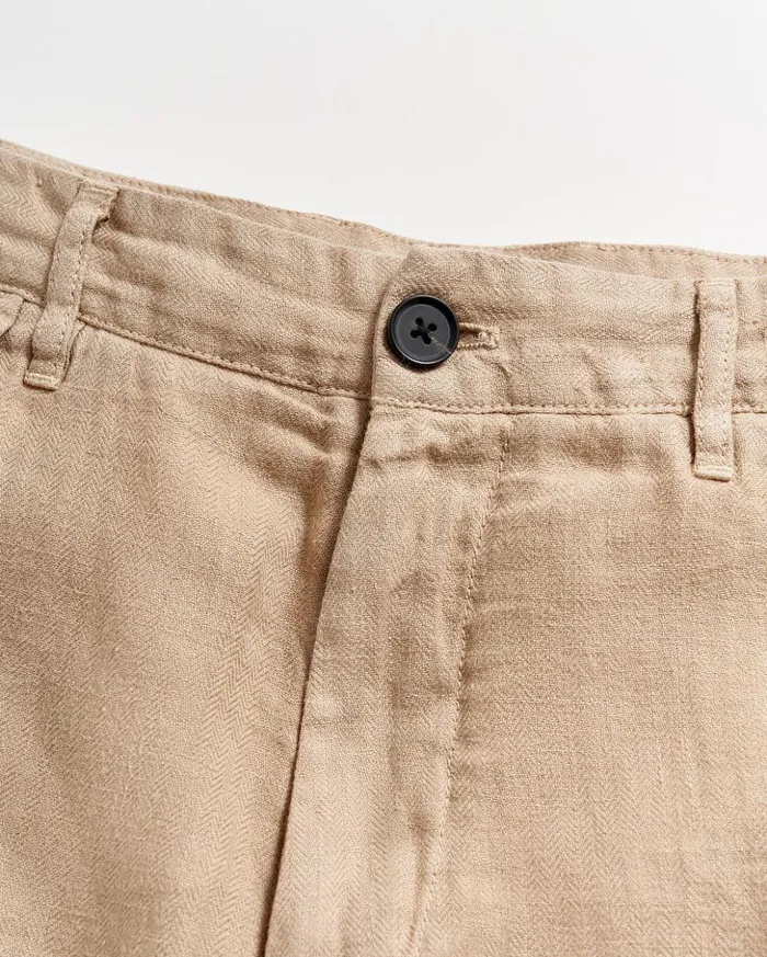 Bottoms Men Billy Reid Linen Moore Short Khaki