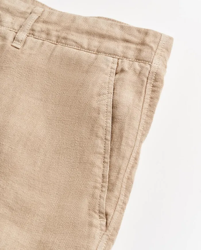 Bottoms Men Billy Reid Linen Moore Short Khaki