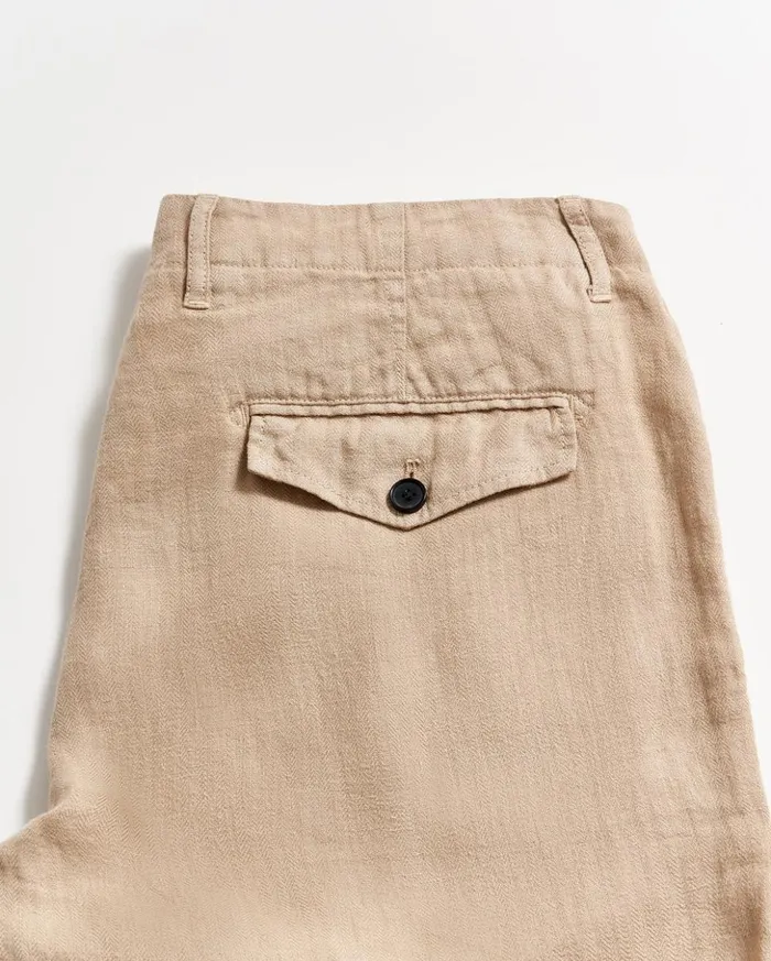 Bottoms Men Billy Reid Linen Moore Short Khaki
