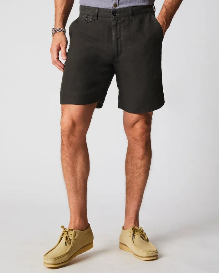 Bottoms Men Billy Reid Linen Moore Short Steel Grey