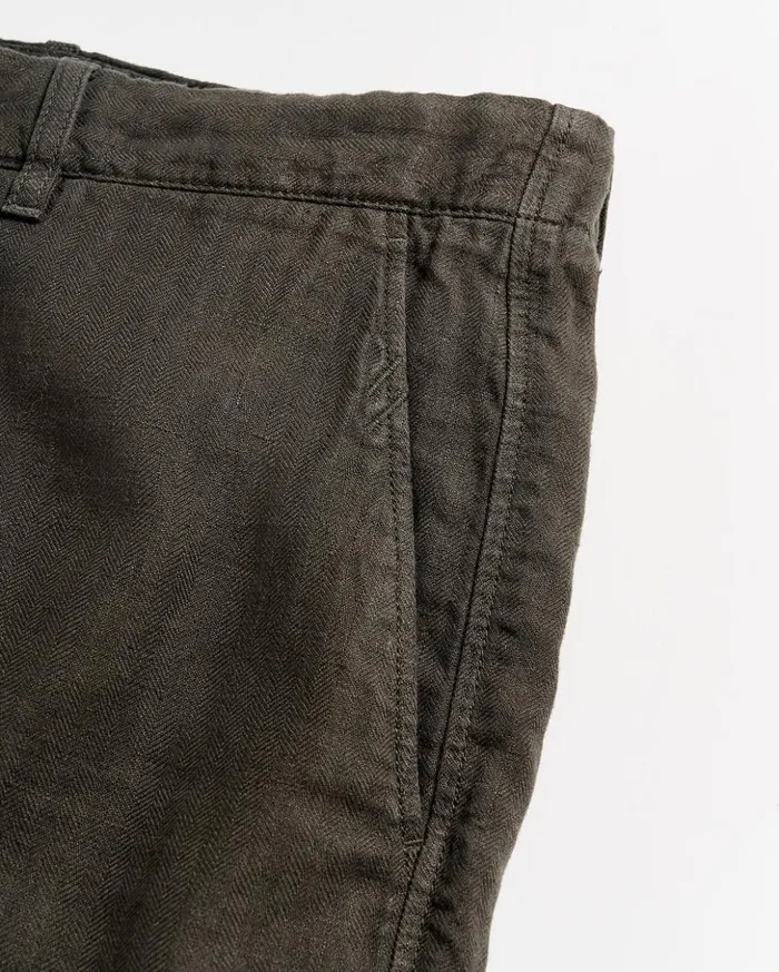 Bottoms Men Billy Reid Linen Moore Short Steel Grey