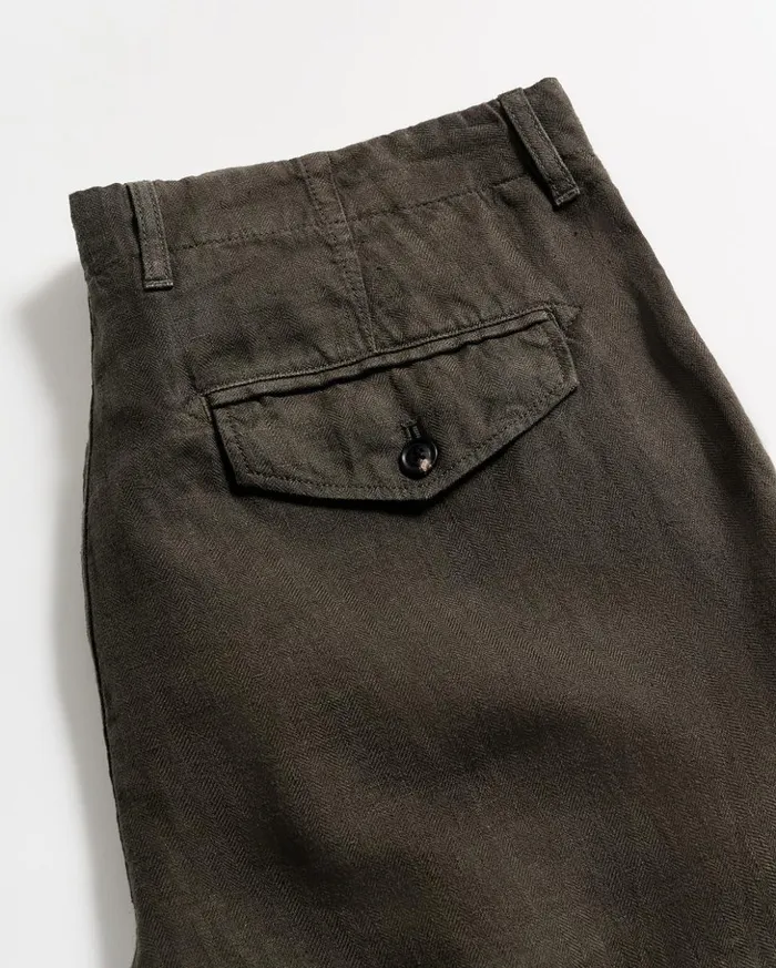 Bottoms Men Billy Reid Linen Moore Short Steel Grey