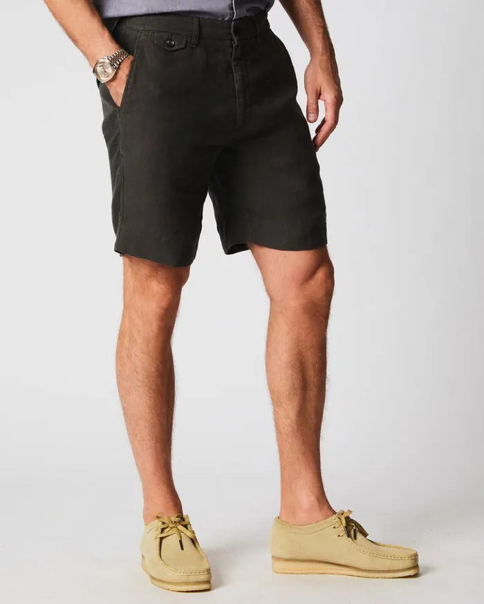 Bottoms Men Billy Reid Linen Moore Short Steel Grey