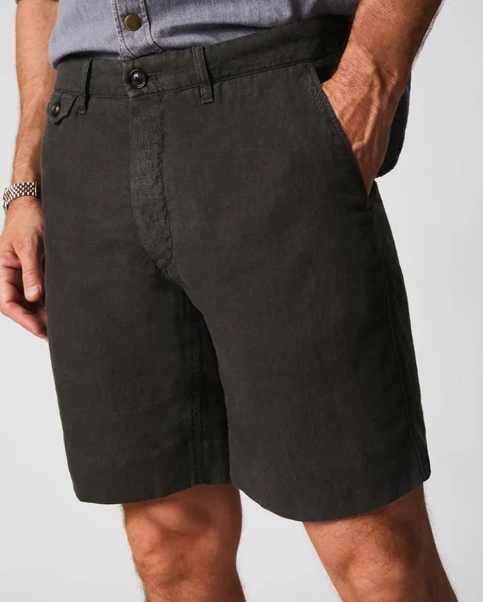 Bottoms Men Billy Reid Linen Moore Short Steel Grey