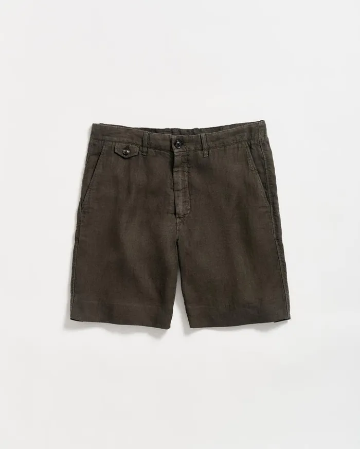 Bottoms Men Billy Reid Linen Moore Short Steel Grey