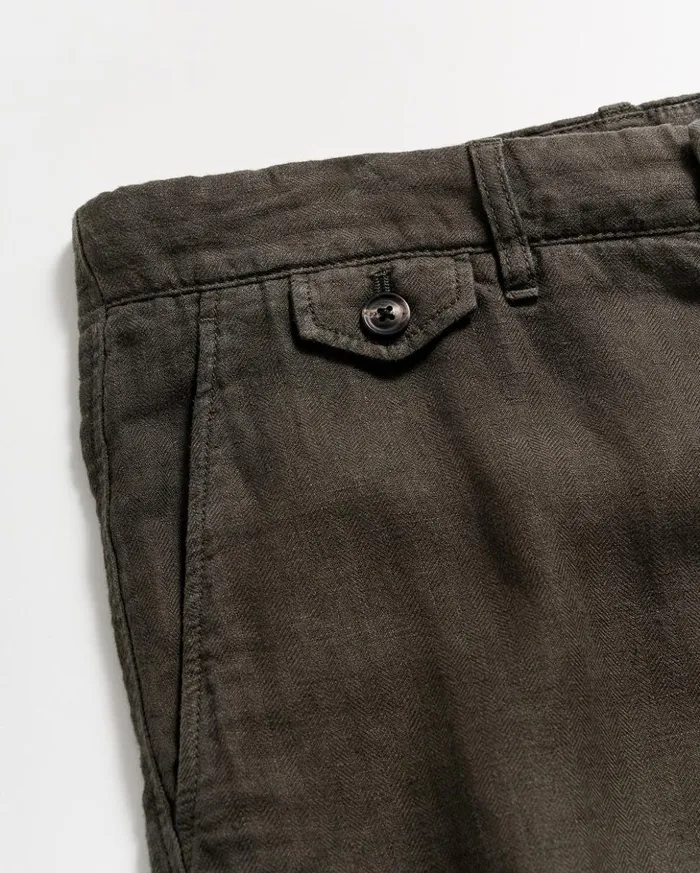 Bottoms Men Billy Reid Linen Moore Short Steel Grey