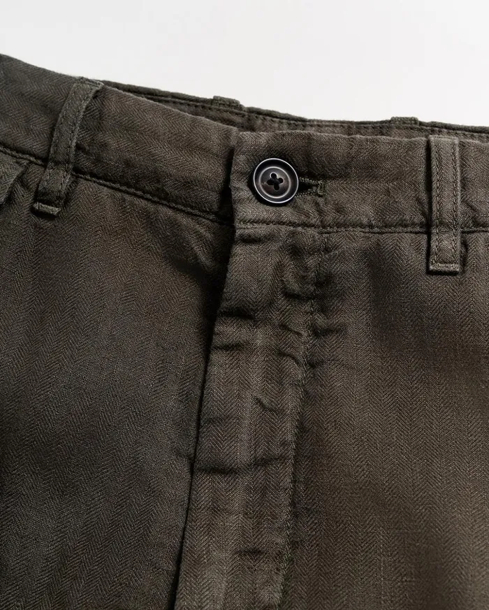 Bottoms Men Billy Reid Linen Moore Short Steel Grey