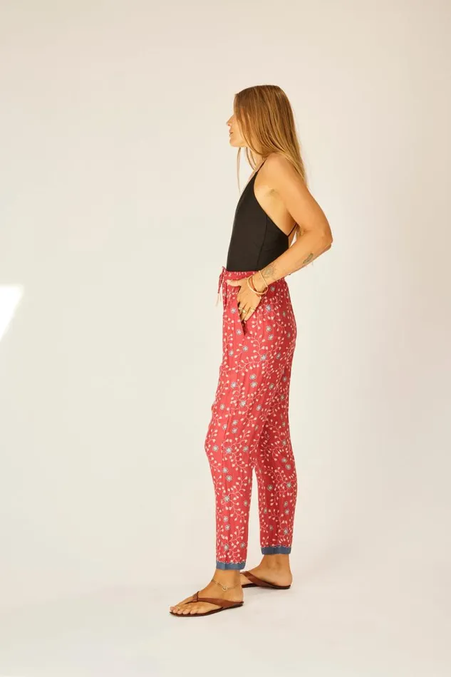 Bottoms Shop Natalie Martin BIANCA PANT Pinwheel Barn Red