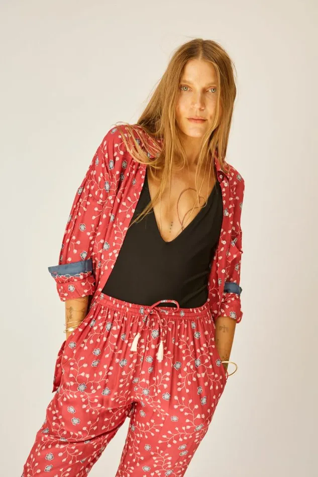 Bottoms Shop Natalie Martin BIANCA PANT Pinwheel Barn Red