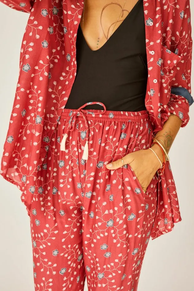 Bottoms Shop Natalie Martin BIANCA PANT Pinwheel Barn Red