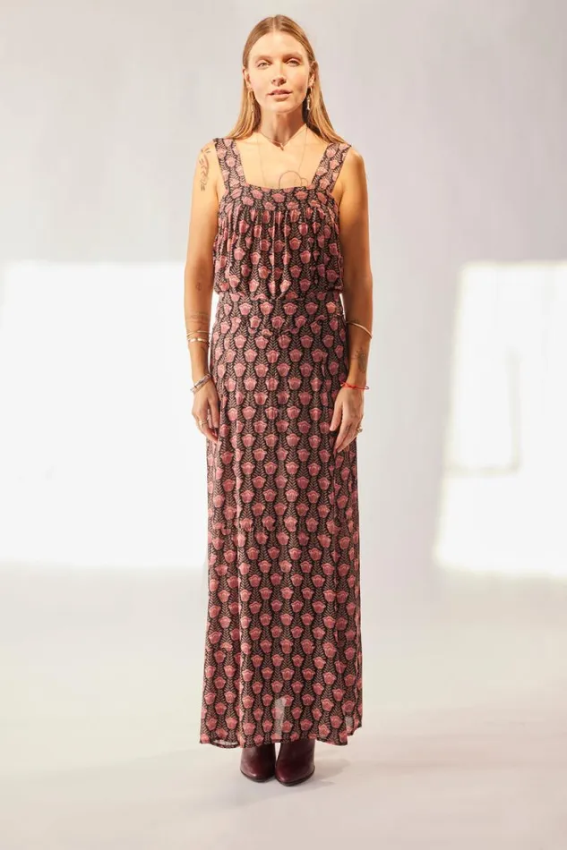 Bottoms Shop Natalie Martin MADISON SKIRT Tulip Print Kamari Black