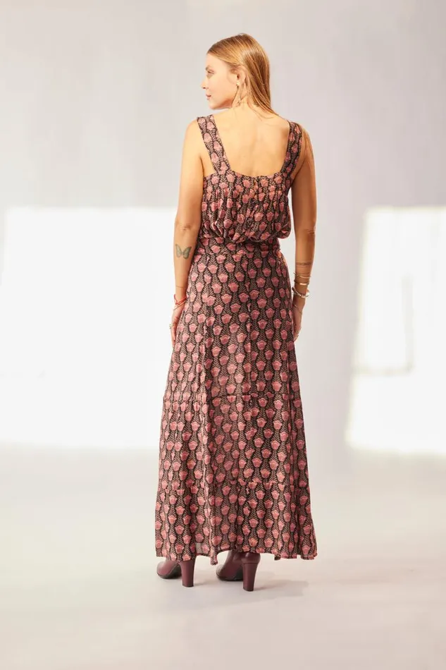 Bottoms Shop Natalie Martin MADISON SKIRT Tulip Print Kamari Black