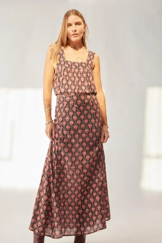 Bottoms Shop Natalie Martin MADISON SKIRT Tulip Print Kamari Black