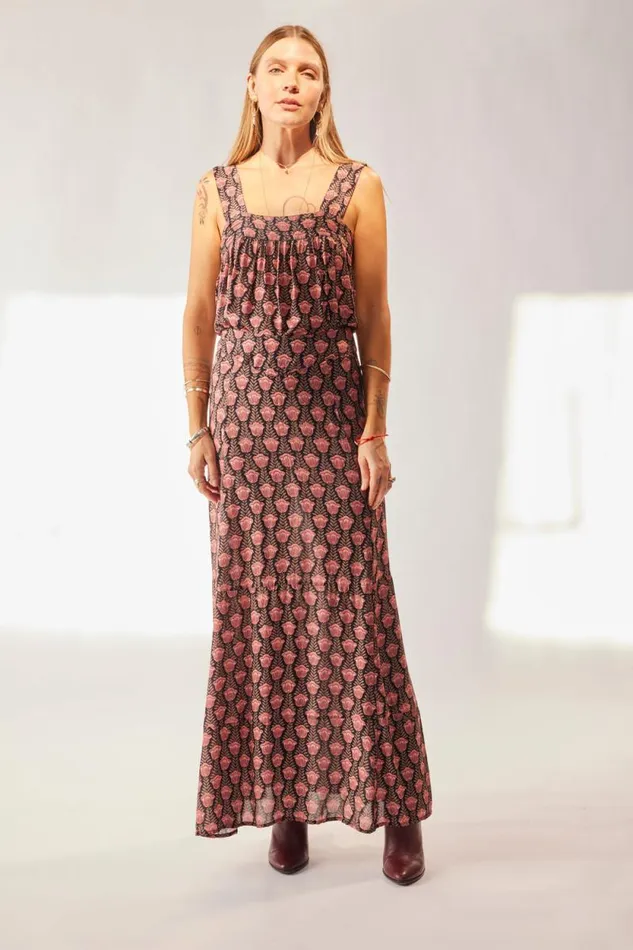 Bottoms Shop Natalie Martin MADISON SKIRT Tulip Print Kamari Black