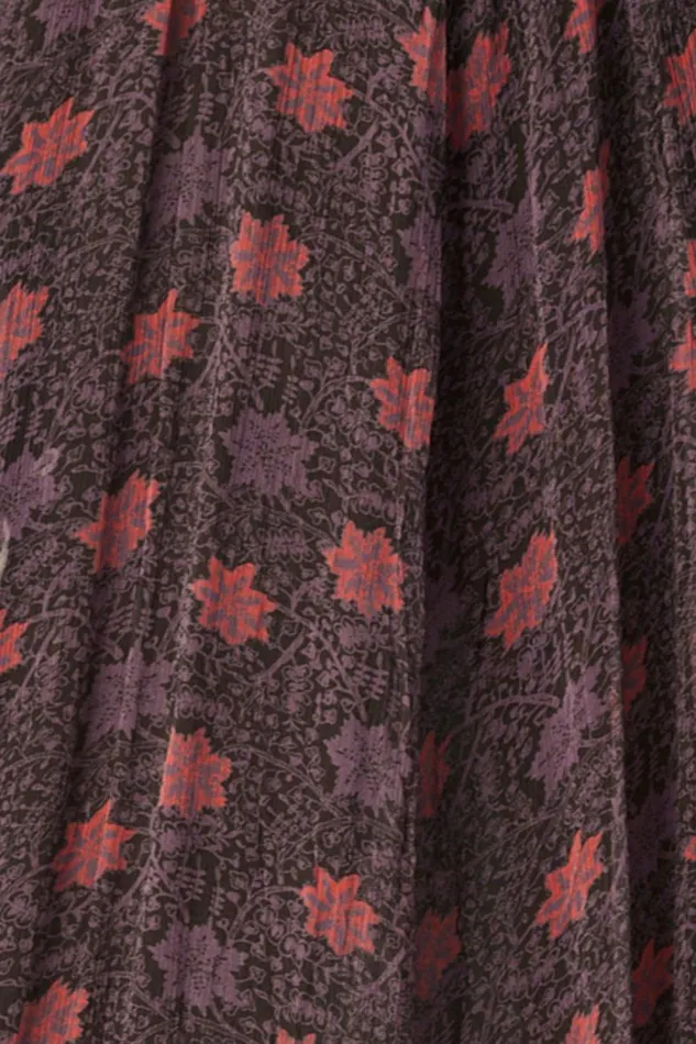 Bottoms Shop Natalie Martin SIERRA SKIRT Chiffon Snowflake Aubergine