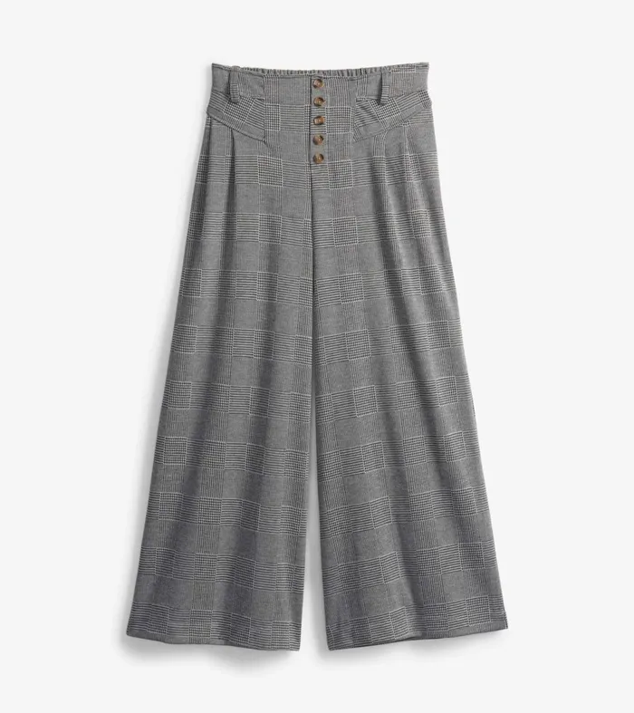 Bottoms Women Hatley Charlie Wide Leg Pants 8211 Houndstooth