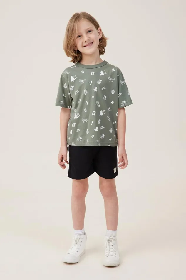 Boys 214 Shorts Cotton On Henry Slouch Short Black Core