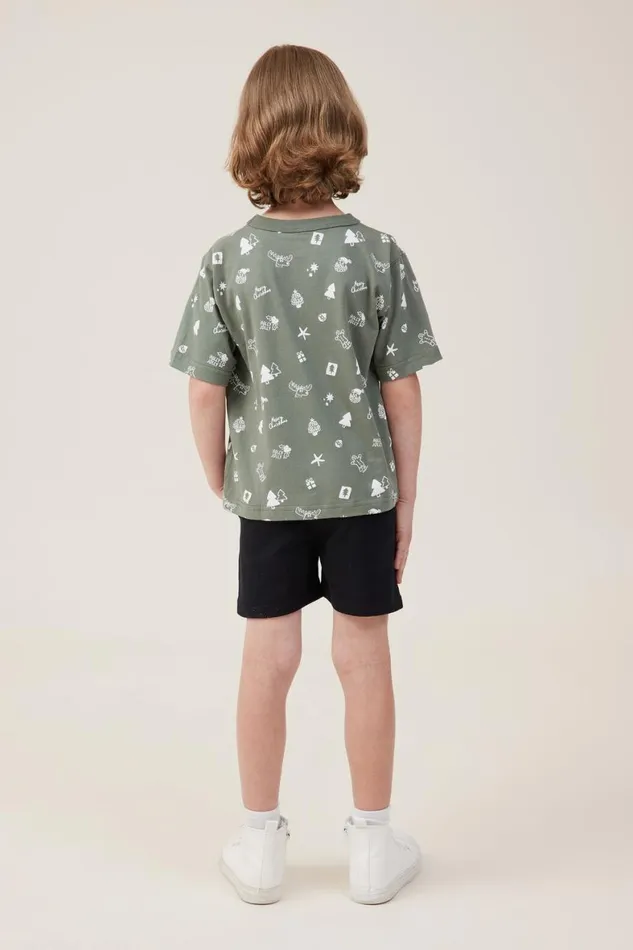 Boys 214 Shorts Cotton On Henry Slouch Short Black Core