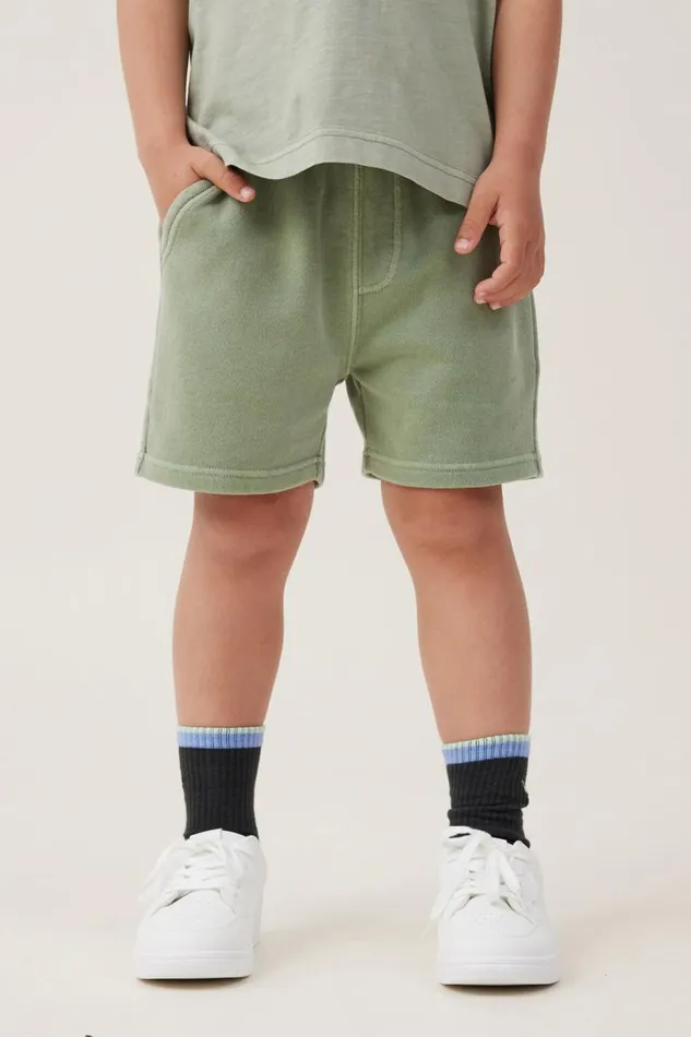 Boys 214 Shorts Cotton On Henry Slouch Short Deep Sage Garment Dye
