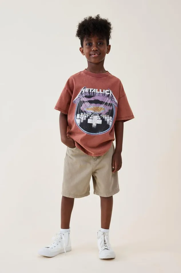 Boys 214 Shorts Cotton On Regular Fit Short Bronte Stone