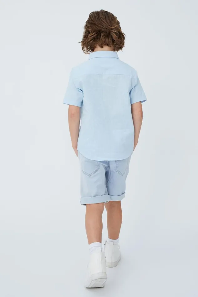 Boys 214 Shorts Cotton On Slouch Fit Short Bells Light Blue