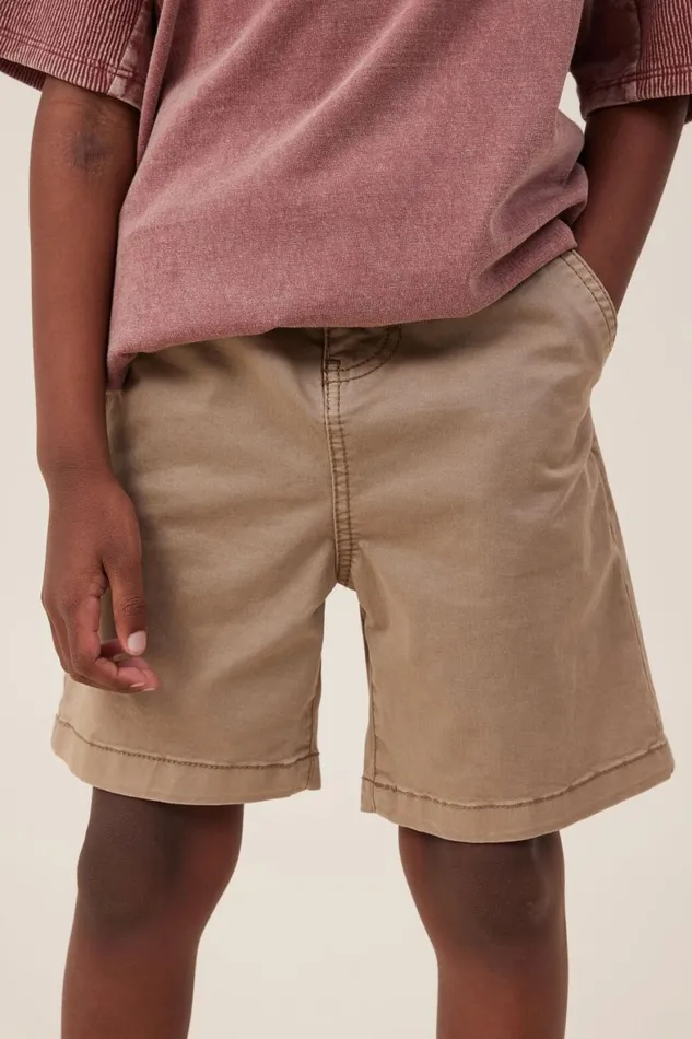 Boys 214 Shorts Cotton On Will Chino Short Washed Stone