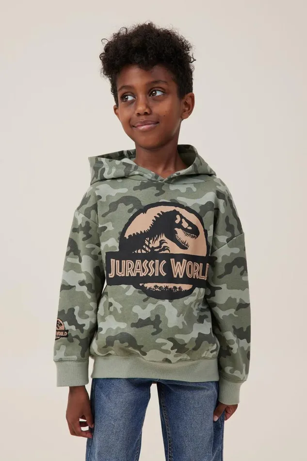 Boys 214 Sweatshirts and Sweatpants Cotton On License Emerson Hoodie Lcn Uni Camojurassic Park